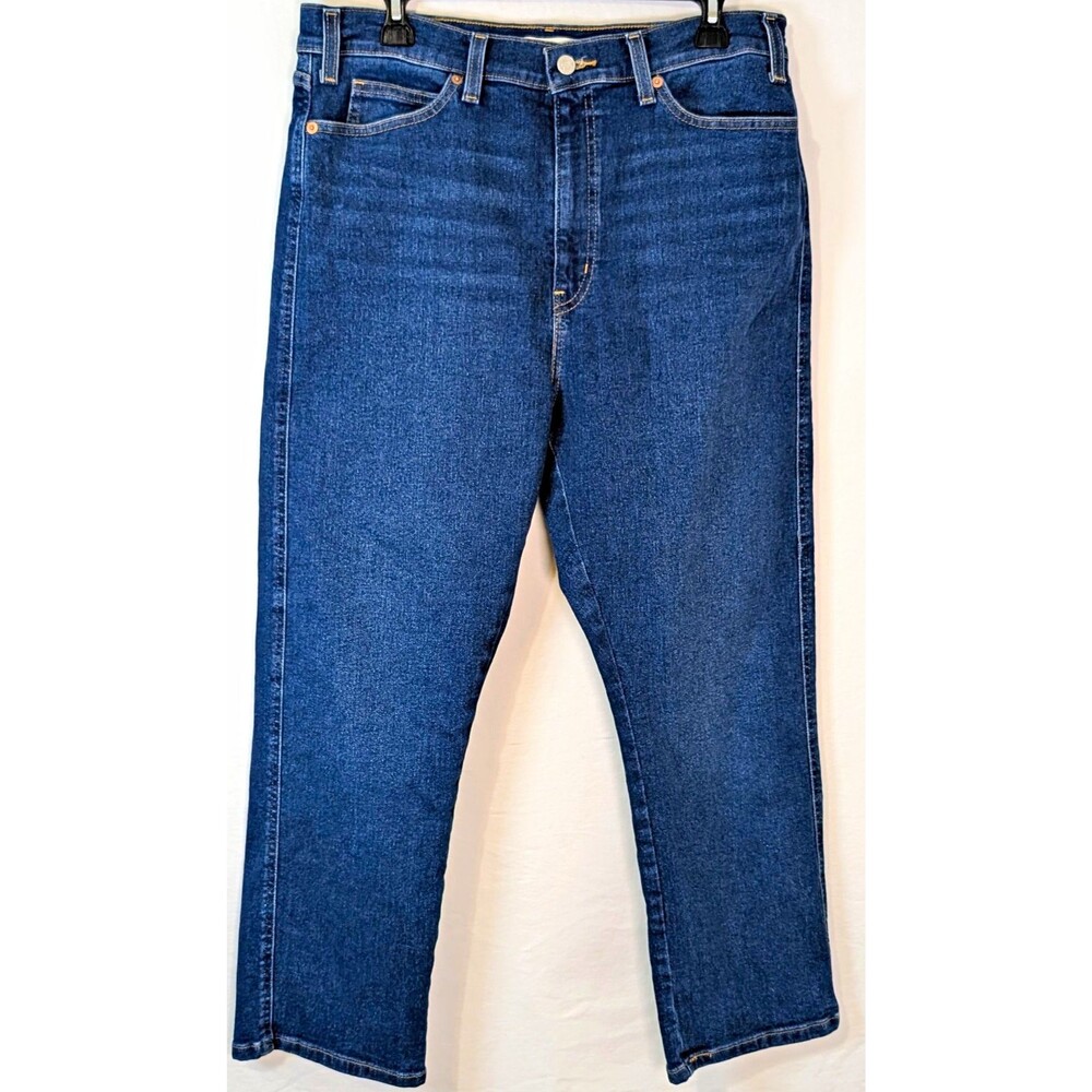 Signature by Levi Strauss & Co. Women's High Rise Straight Jeans Sz 16 W33 Blue